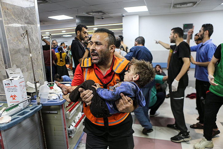 Gaza hospitals targeted